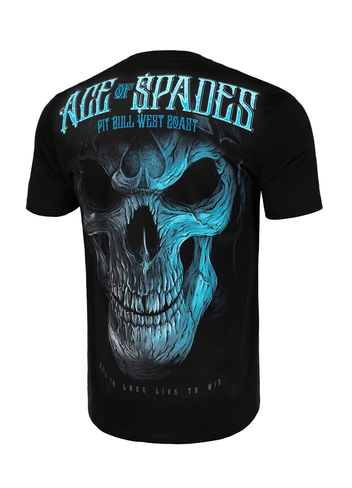 T-Shirt BLAUER SCHÄDEL Schwarz 