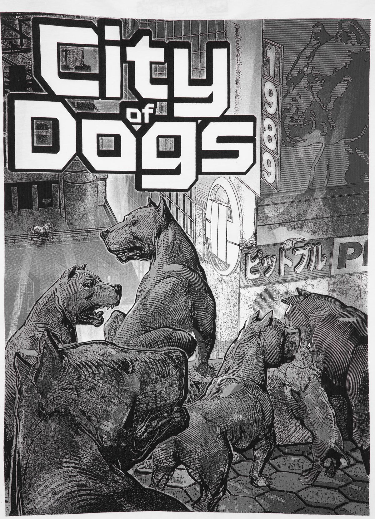 T-Shirt City of Dogs - Weiß