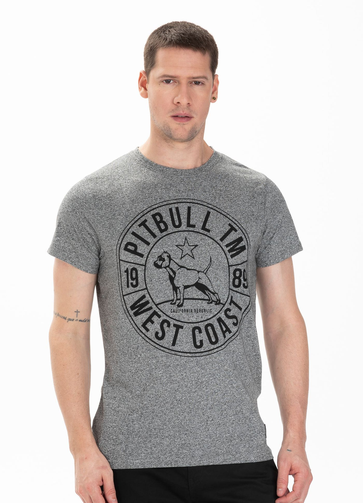 T-Shirt Circle Dog Premium Grau MLG