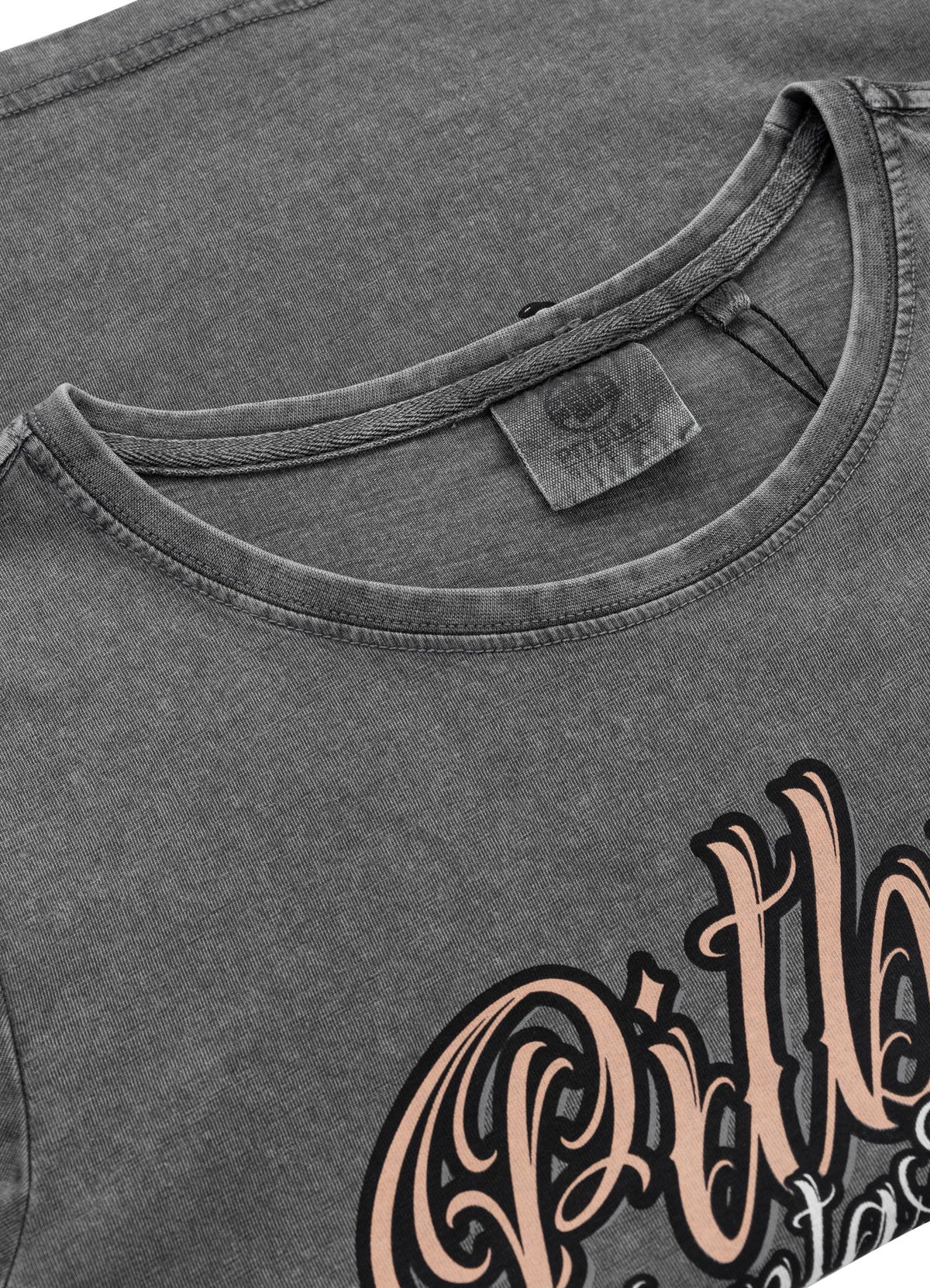 Damen T-Shirt Denim Washed Santa Muerte