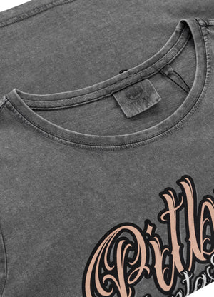 Damen T-Shirt Denim Washed Santa Muerte