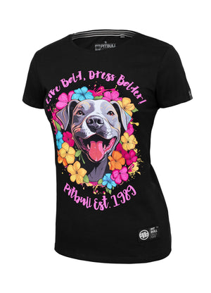 Frauen T-Shirt Happy-Pit - Schwarz