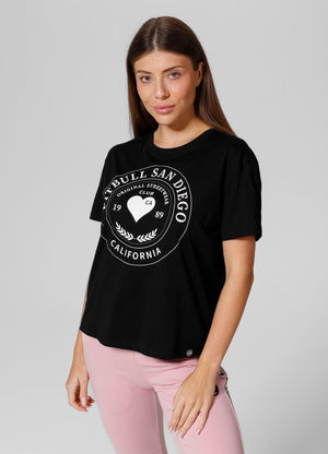 Frauen T-Shirt Heartie Oversize - Schwarz