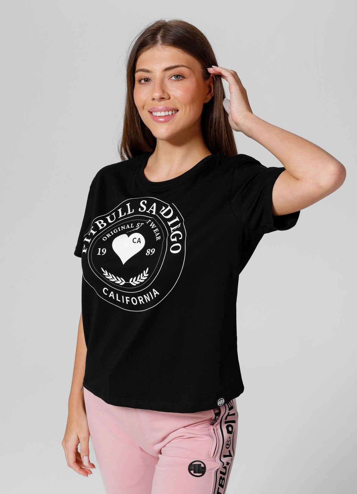 Frauen T-Shirt Heartie Oversize - Schwarz