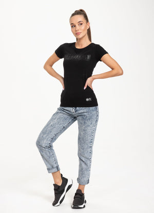 Damen-T-Shirt Lycra BOXEN Schwarz