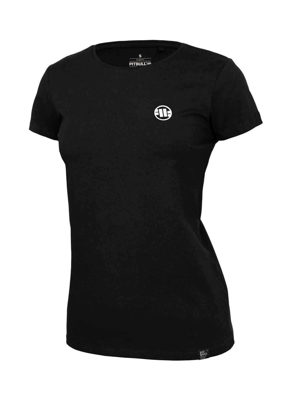 Frauen T-Shirt Slim Fit Small Logo - Schwarz