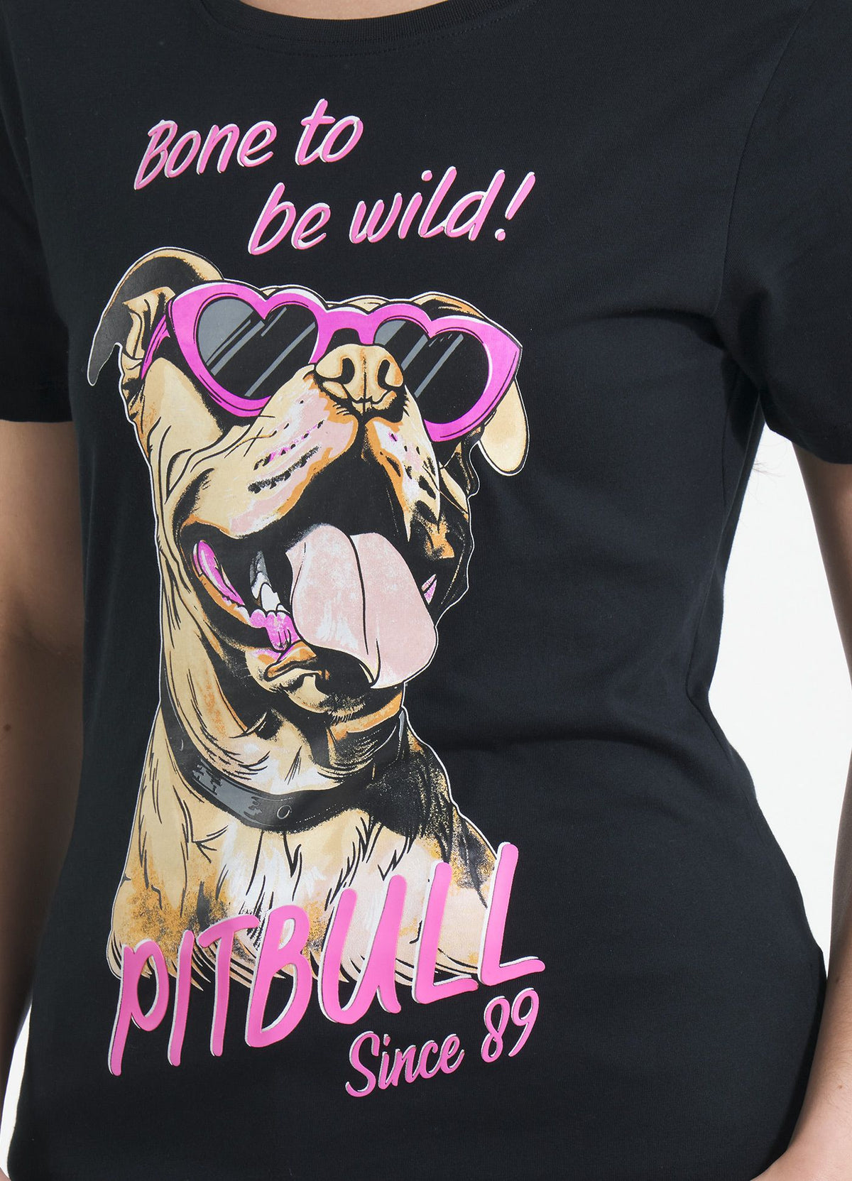 Women's T-Shirt SUNGLASSES DOG - Black