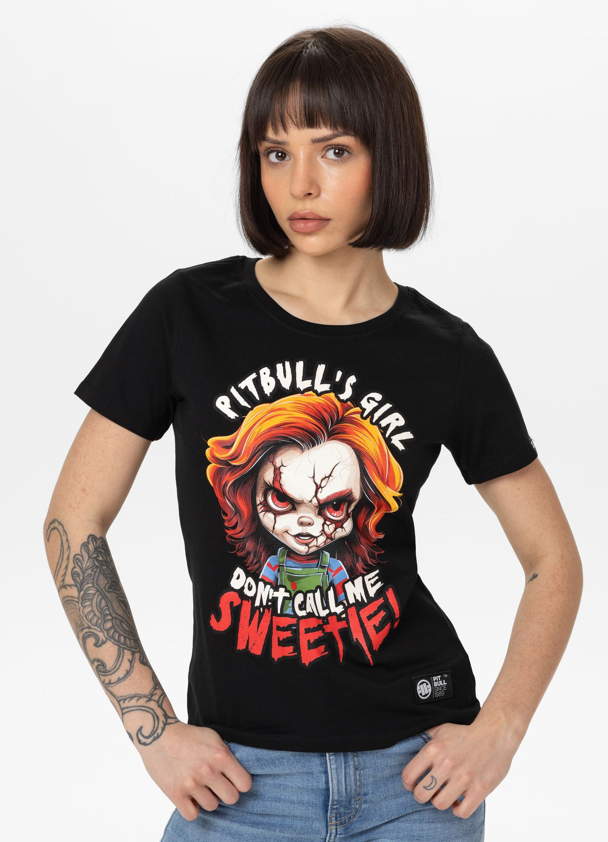 Frauen T-Shirt Sweetie-Chu - Schwarz