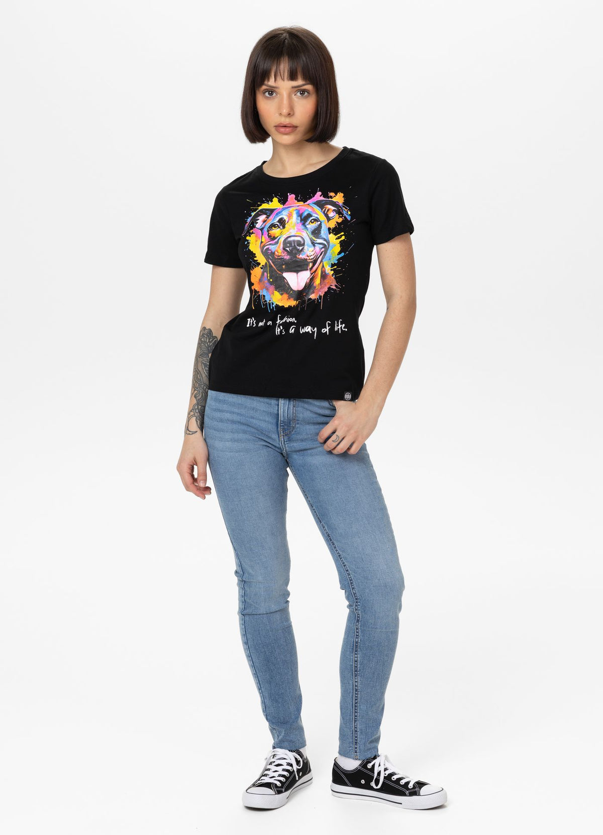 Frauen T-Shirt Watercolor - Schwarz