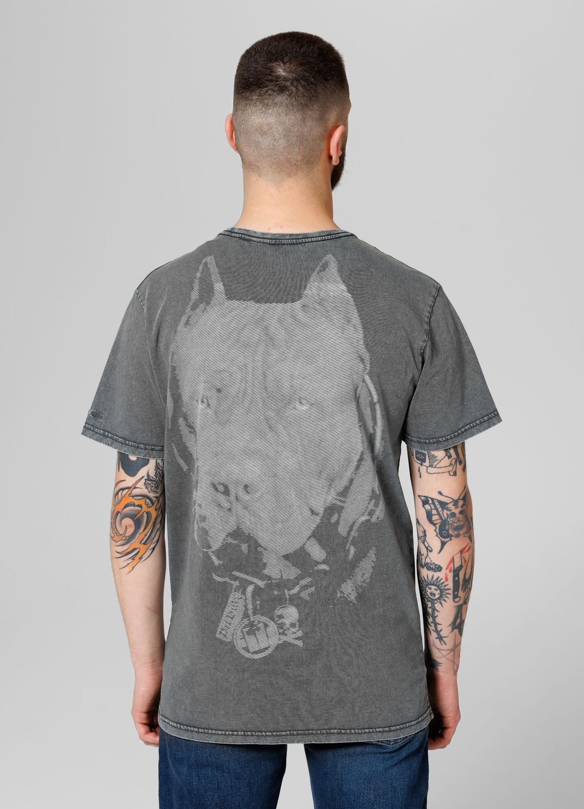 T-Shirt Denim Washed Born In 1989 - Graphit