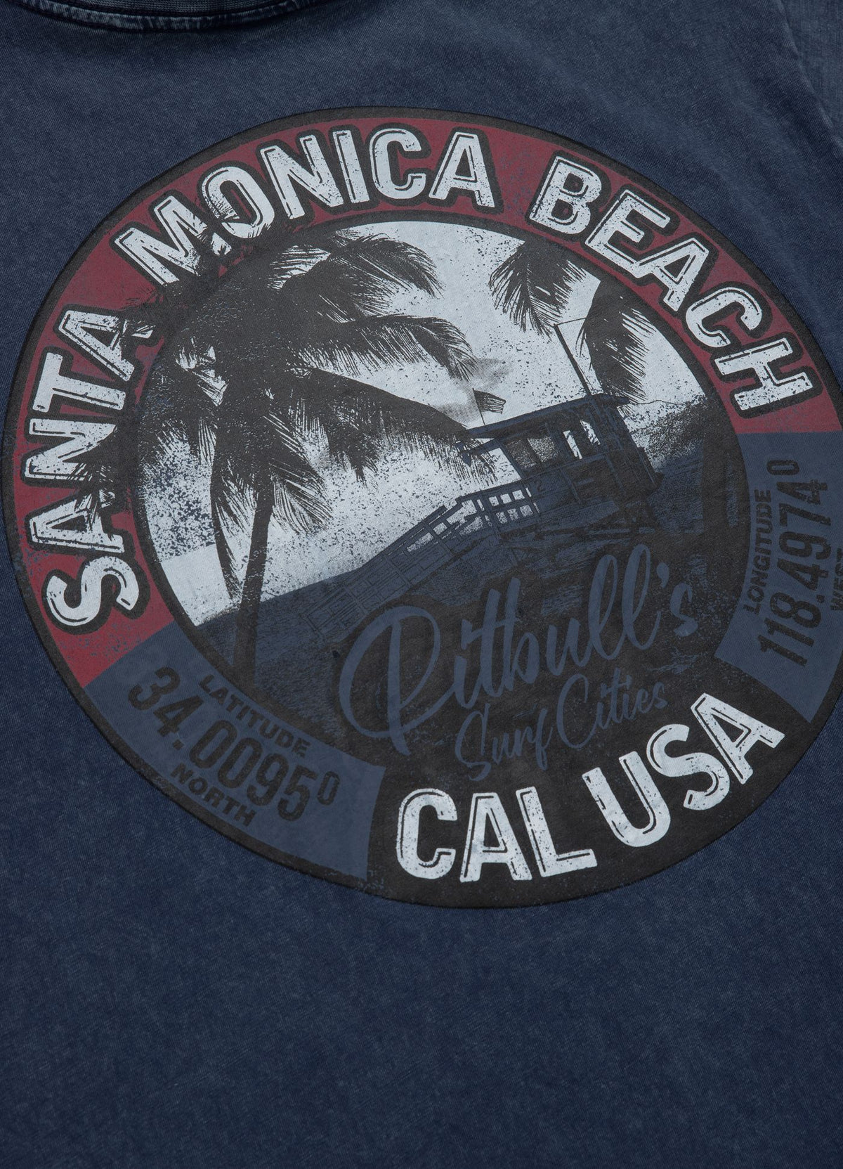 T-Shirt Denim Washed Oceanside - Marineblau