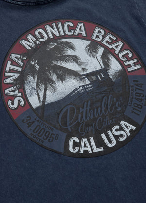 T-Shirt Denim Washed Oceanside - Marineblau