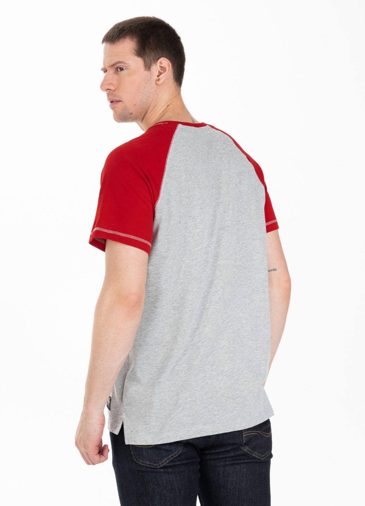 T-Shirt Garment Washed Raglan Small Logo - Pitbull.eu