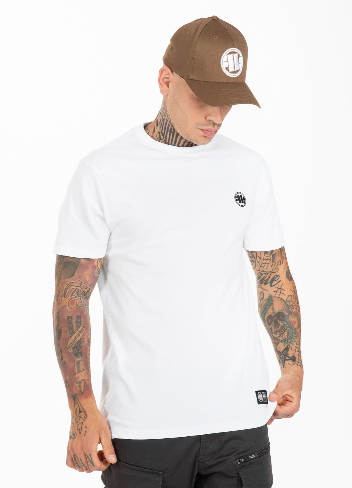 T-Shirt Garment Washed KLEINES LOGO Weiß