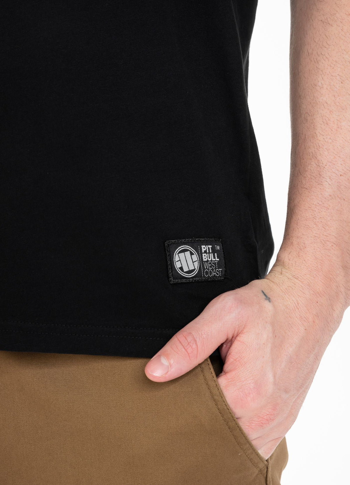 T-Shirt Garment Washed KLEINES LOGO Schwarz