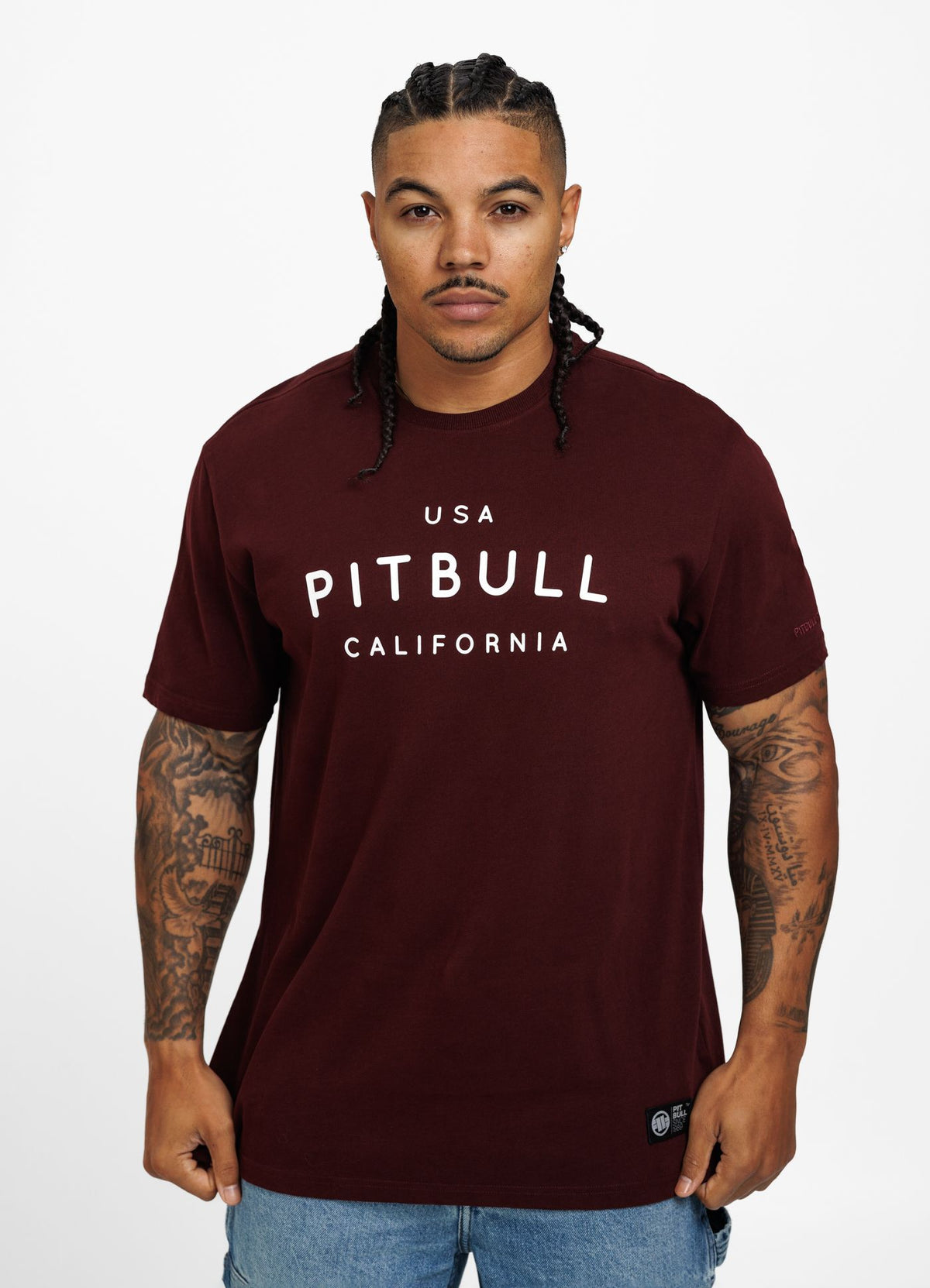T-Shirt USA Cal - Bordeaux