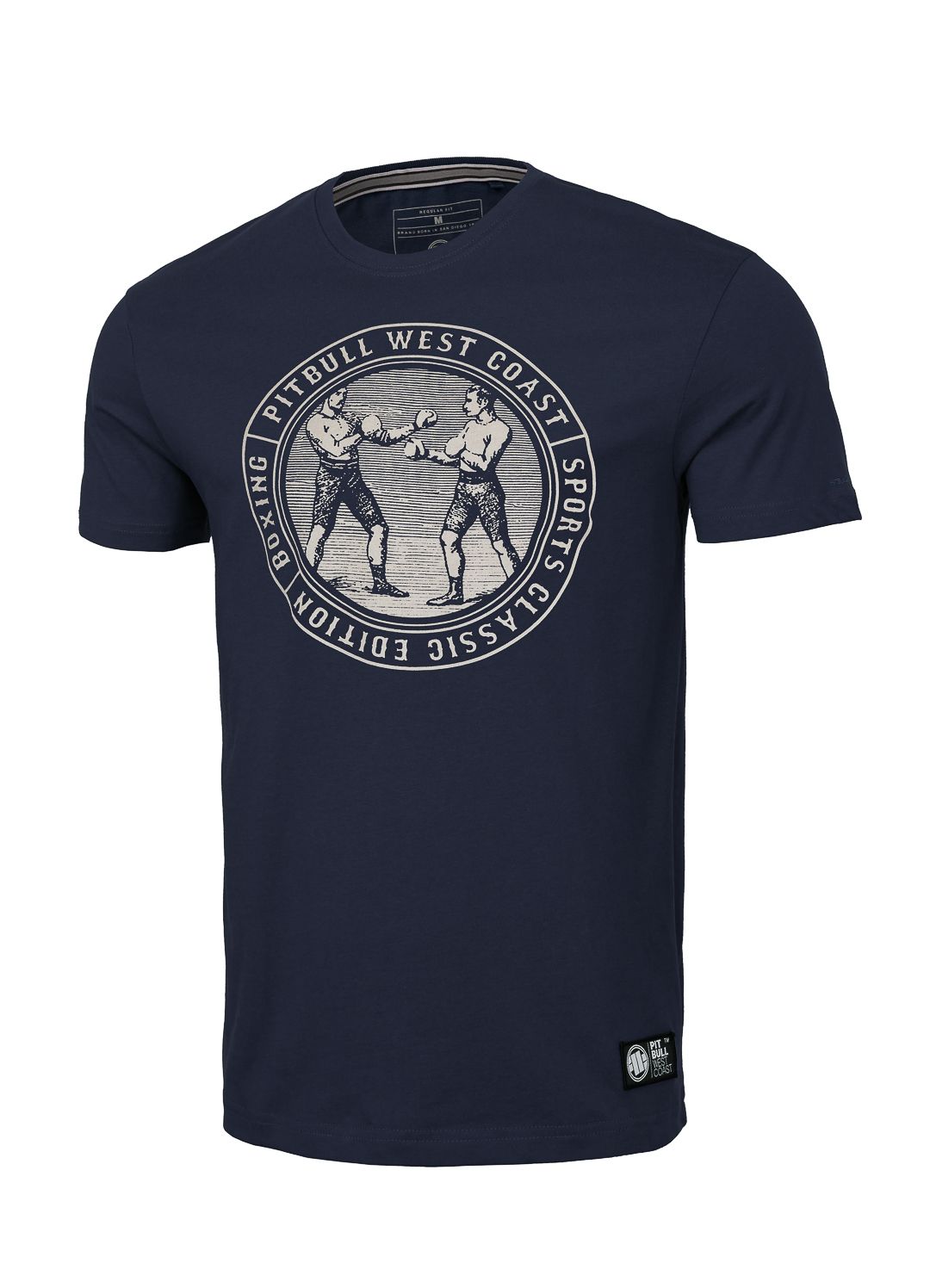 VINTAGE BOXING Schweres T-Shirt Dunkelblau