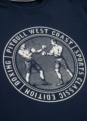 VINTAGE BOXING Schweres T-Shirt Dunkelblau