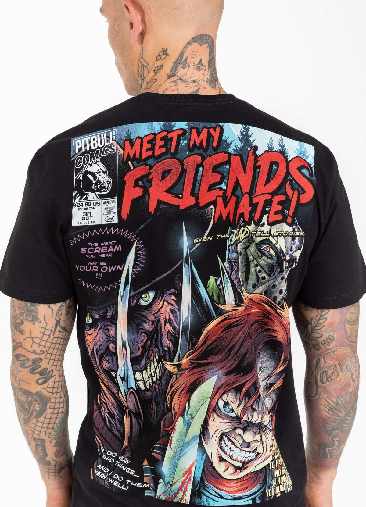 T-Shirt MEET MY FRIENDS Schwarz