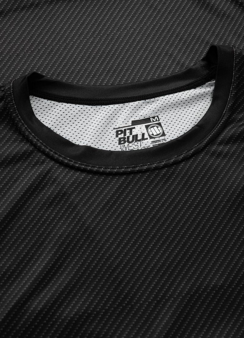 Rashguard Mesh Carbon Kleines Logo Schwarz