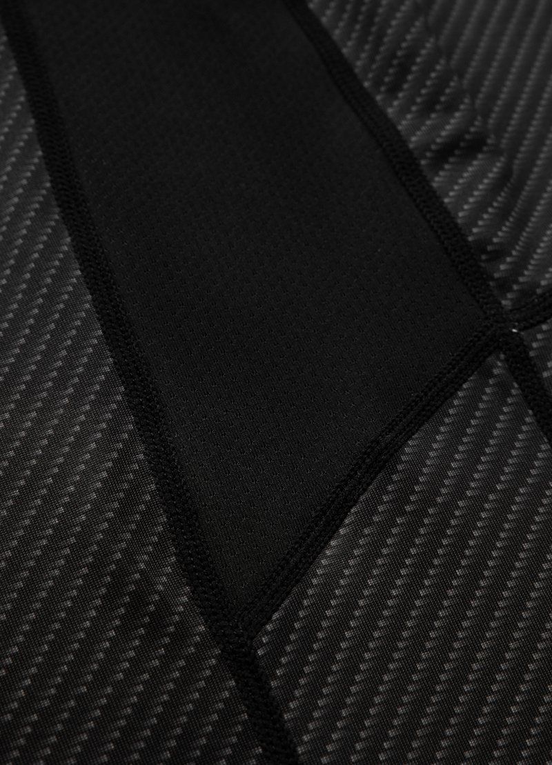Rashguard Mesh Carbon Kleines Logo Schwarz