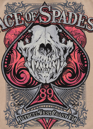 Men's T-Shirt Denim Washed ACE OF SPADES II - Sand