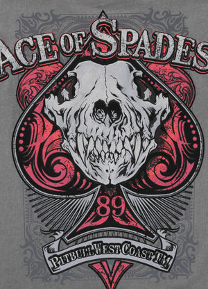 Herren T-Shirt Denim Washed ACE OF SPADES II - Grau