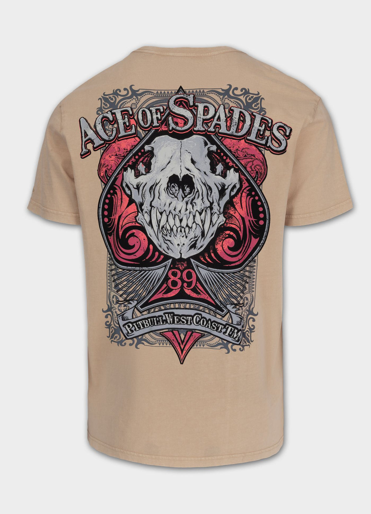 Men's T-Shirt Denim Washed ACE OF SPADES II - Sand