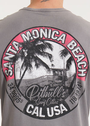 Men's T-Shirt Denim Washed OCEANSIDE - Gray