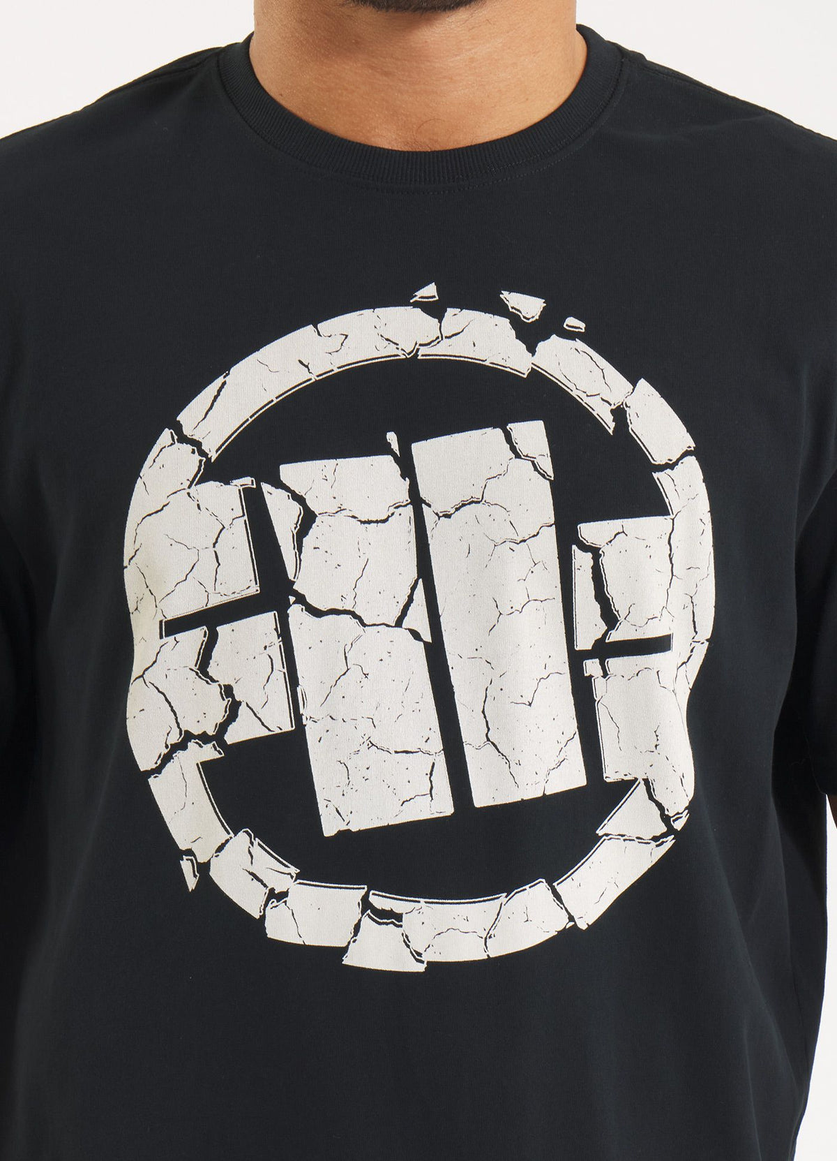 Herren T-Shirt Garment Washed SCRATCH - Schwarz