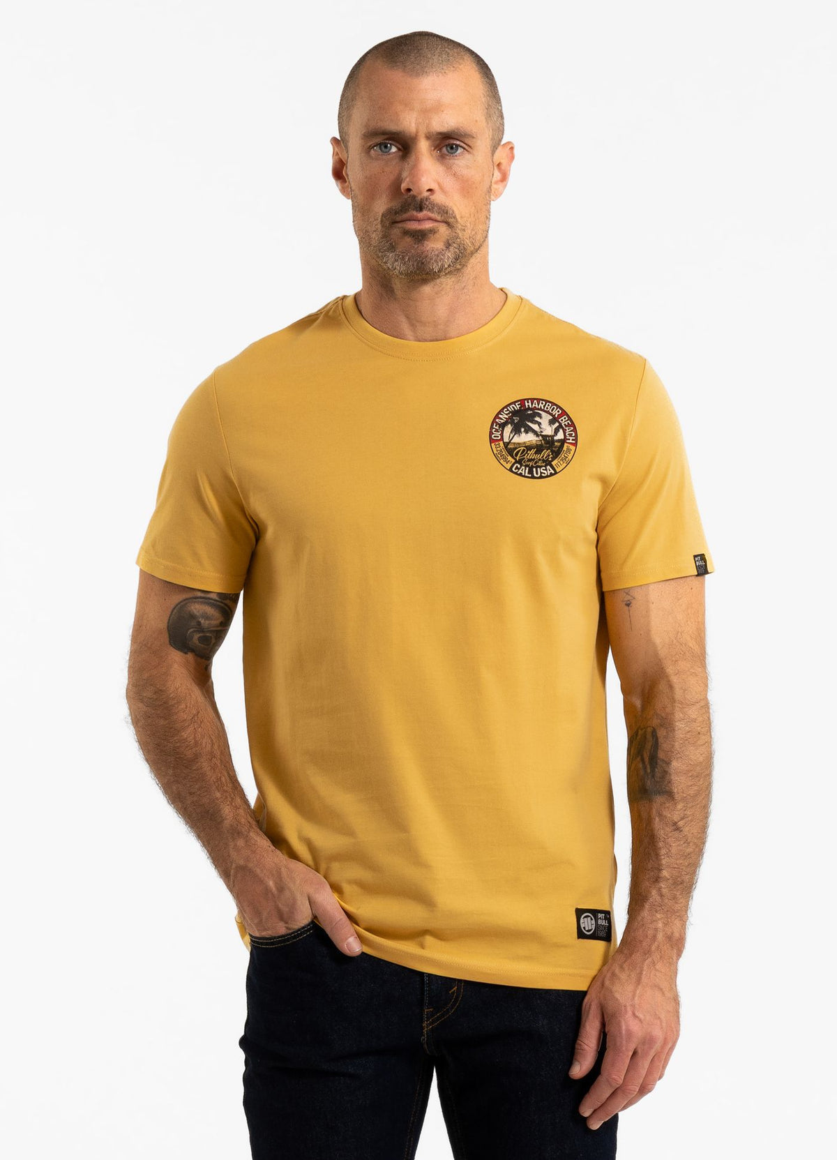 Herren T-Shirt OCEANSIDE - Blassgelb