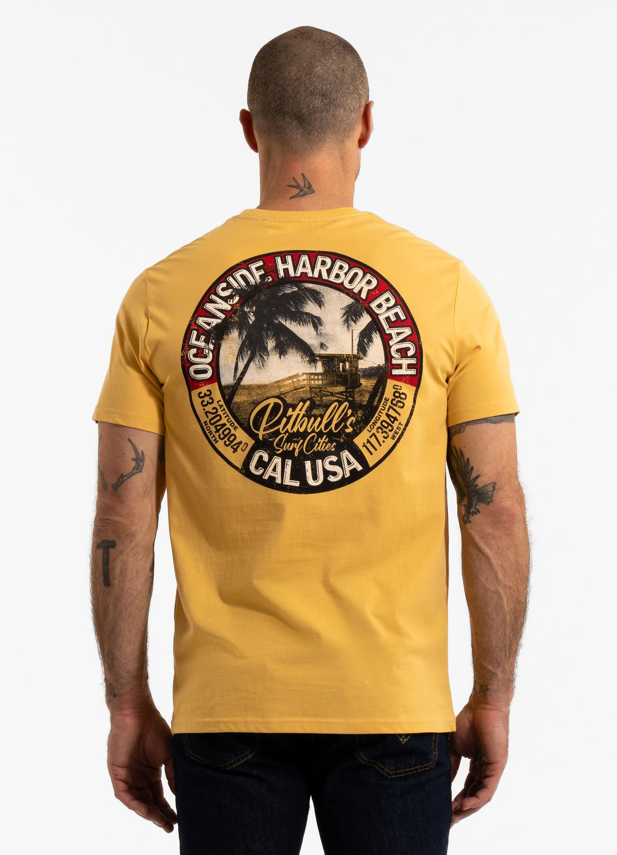 Herren T-Shirt OCEANSIDE - Blassgelb