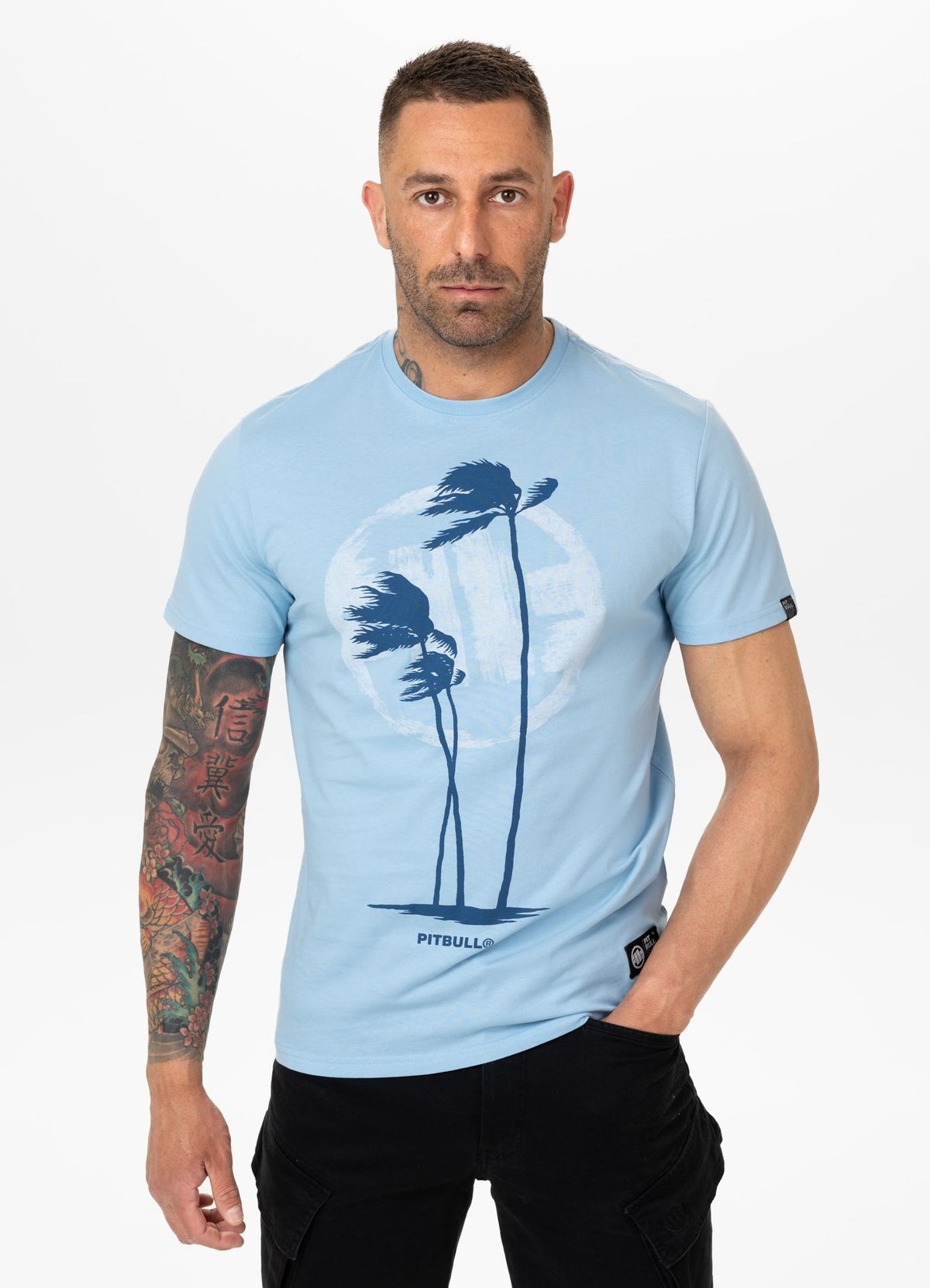 Herren T-Shirt PALMS - Hellblau