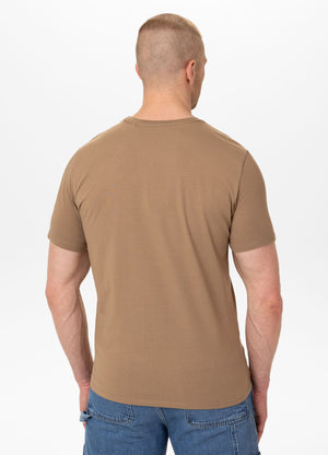 Herren T-Shirt Slim Fit MINIMAL - Coyote braun
