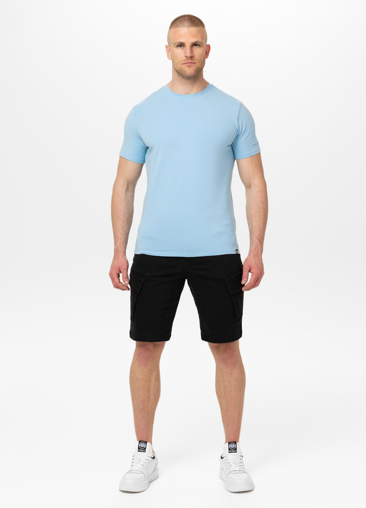 Herren T-Shirt Slim Fit MINIMAL - Hellblau