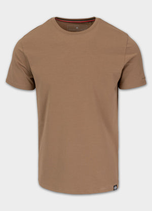 Herren T-Shirt Slim Fit MINIMAL - Coyote braun