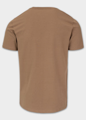 Herren T-Shirt Slim Fit MINIMAL - Coyote braun