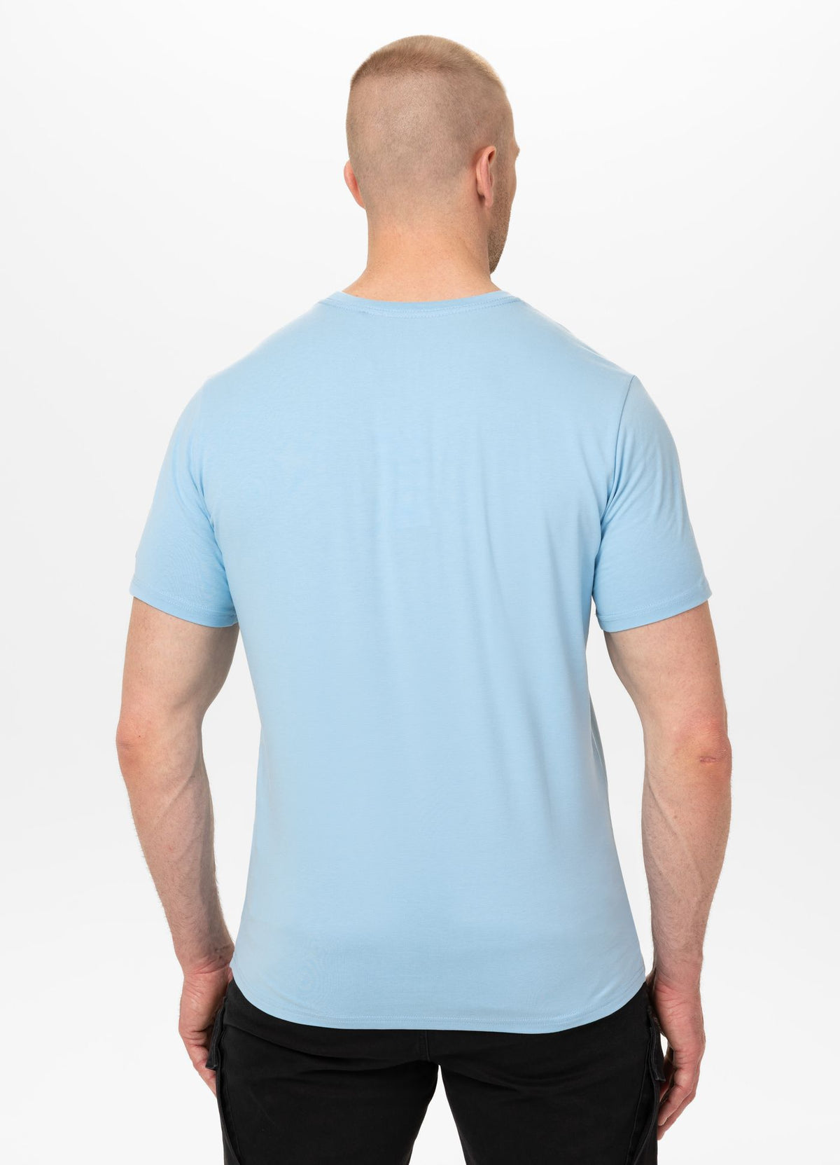 Herren T-Shirt Slim Fit MINIMAL - Hellblau