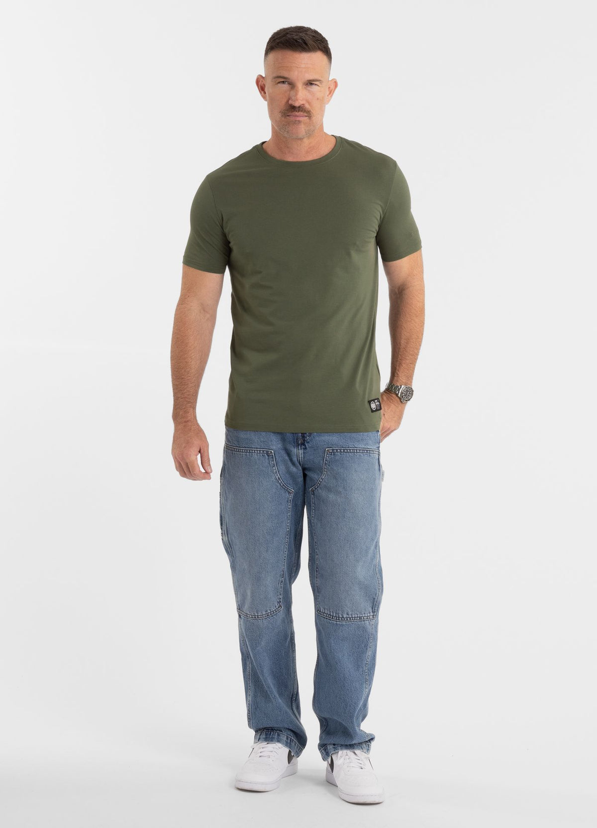 Herren T-Shirt Slim Fit NO LOGO - Oliv