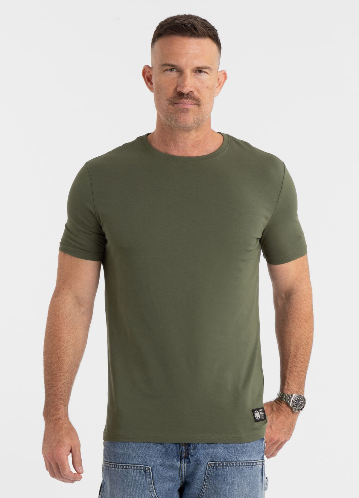 Herren T-Shirt Slim Fit NO LOGO - Oliv