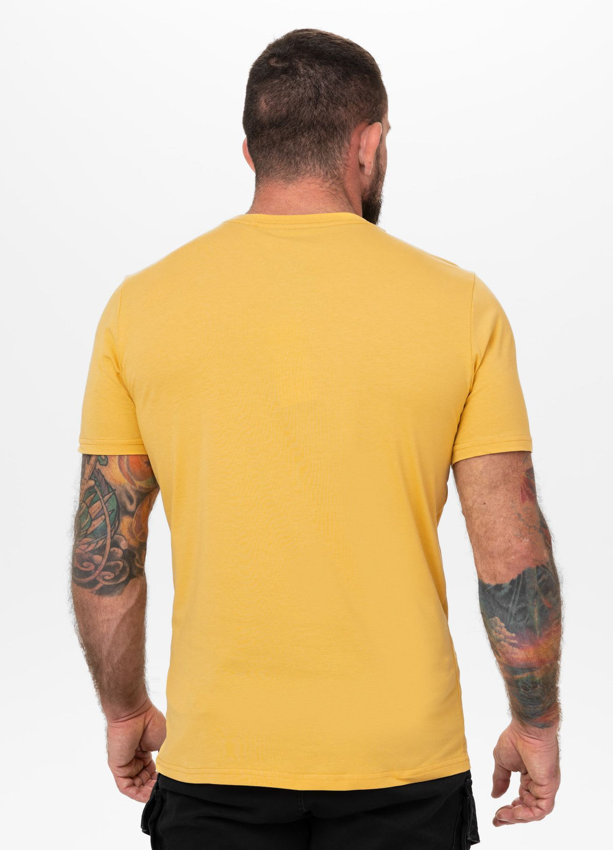 Men's T-Shirt Slim Fit SAN DIEGO CA SMALL LOGO - Pale yellow