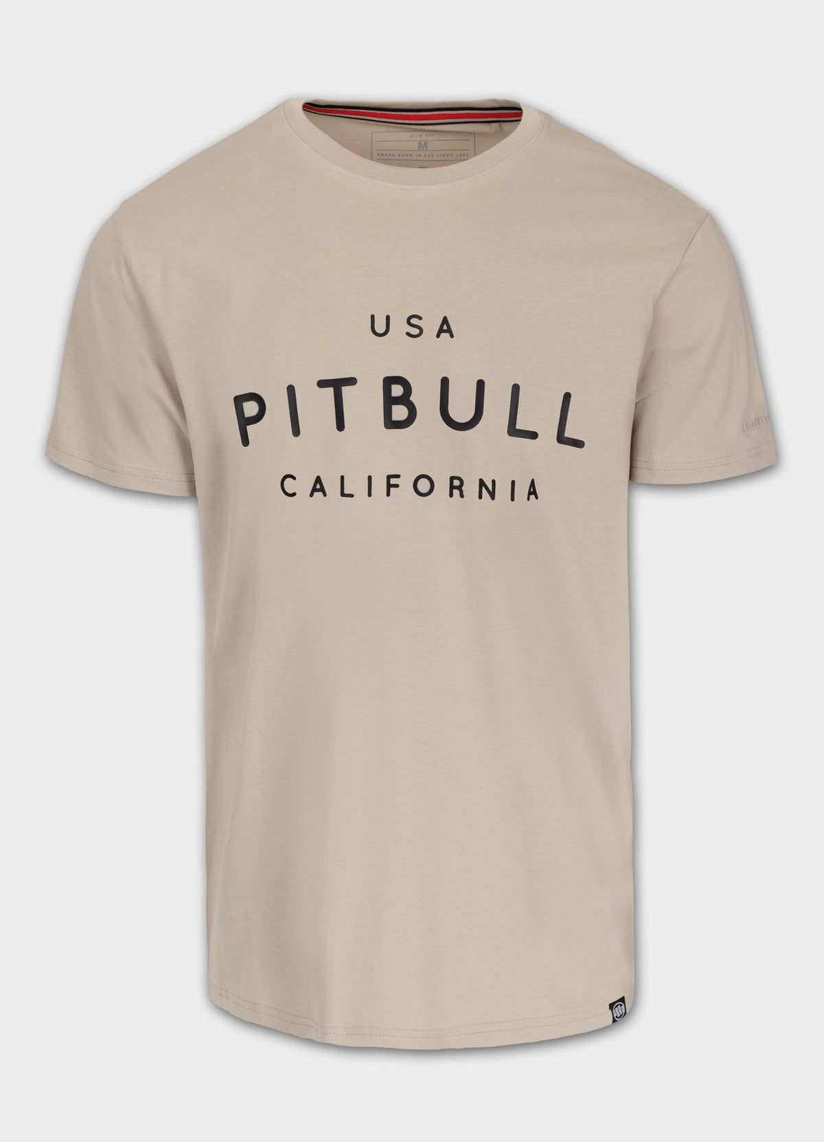 Herren T-Shirt Slim Fit USA CAL - Hellsand