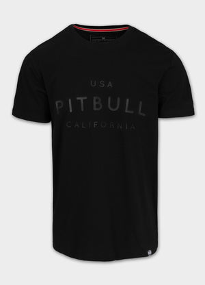 Herren T-Shirt Slim Fit USA CAL - Schwarz