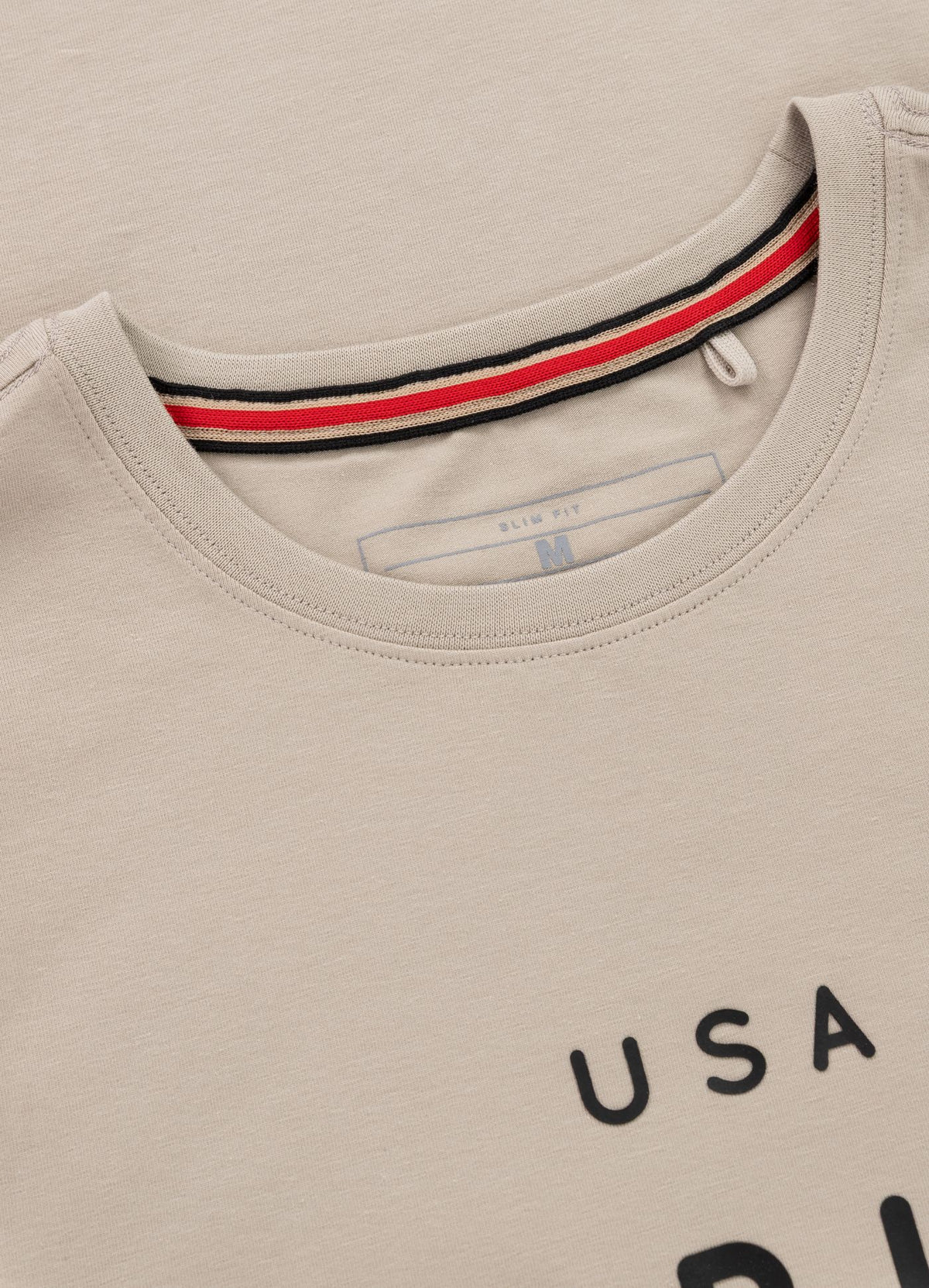Herren T-Shirt Slim Fit USA CAL - Hellsand