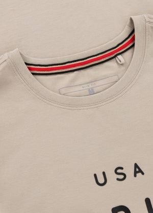 Herren T-Shirt Slim Fit USA CAL - Hellsand
