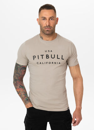 Herren T-Shirt Slim Fit USA CAL - Hellsand