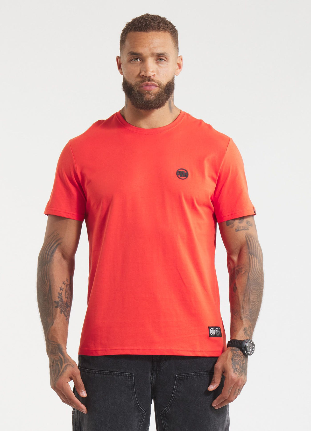 Men's T-Shirt SMALL LOGO - Flame red