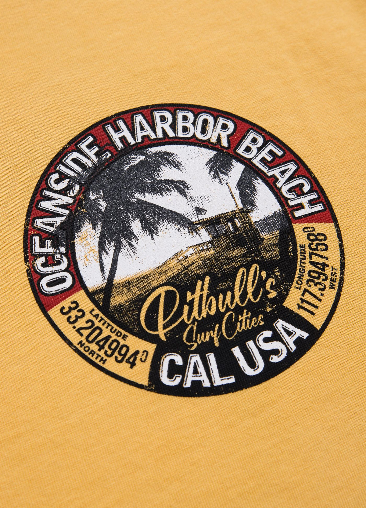 Herren T-Shirt OCEANSIDE - Blassgelb