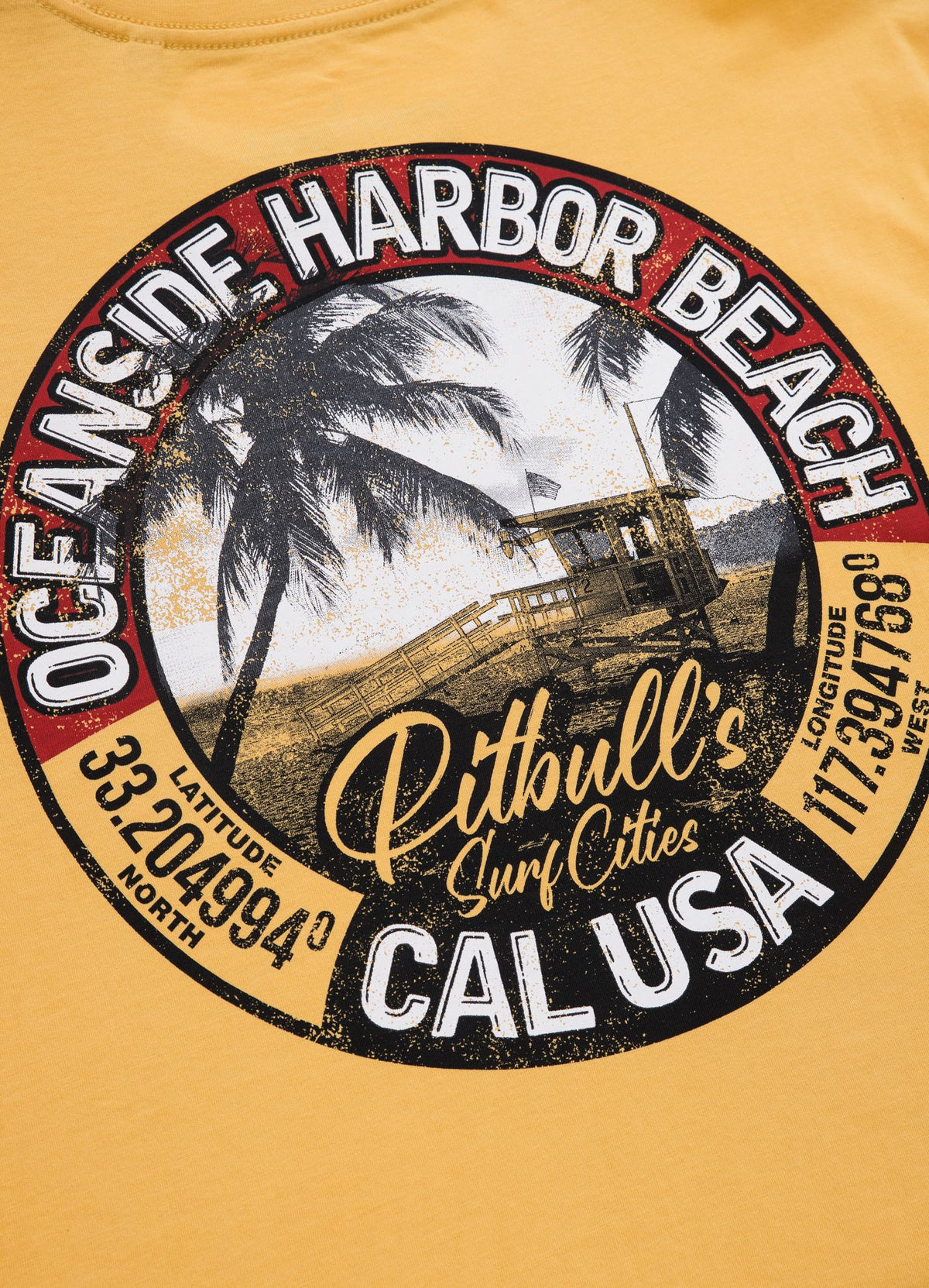 Herren T-Shirt OCEANSIDE - Blassgelb