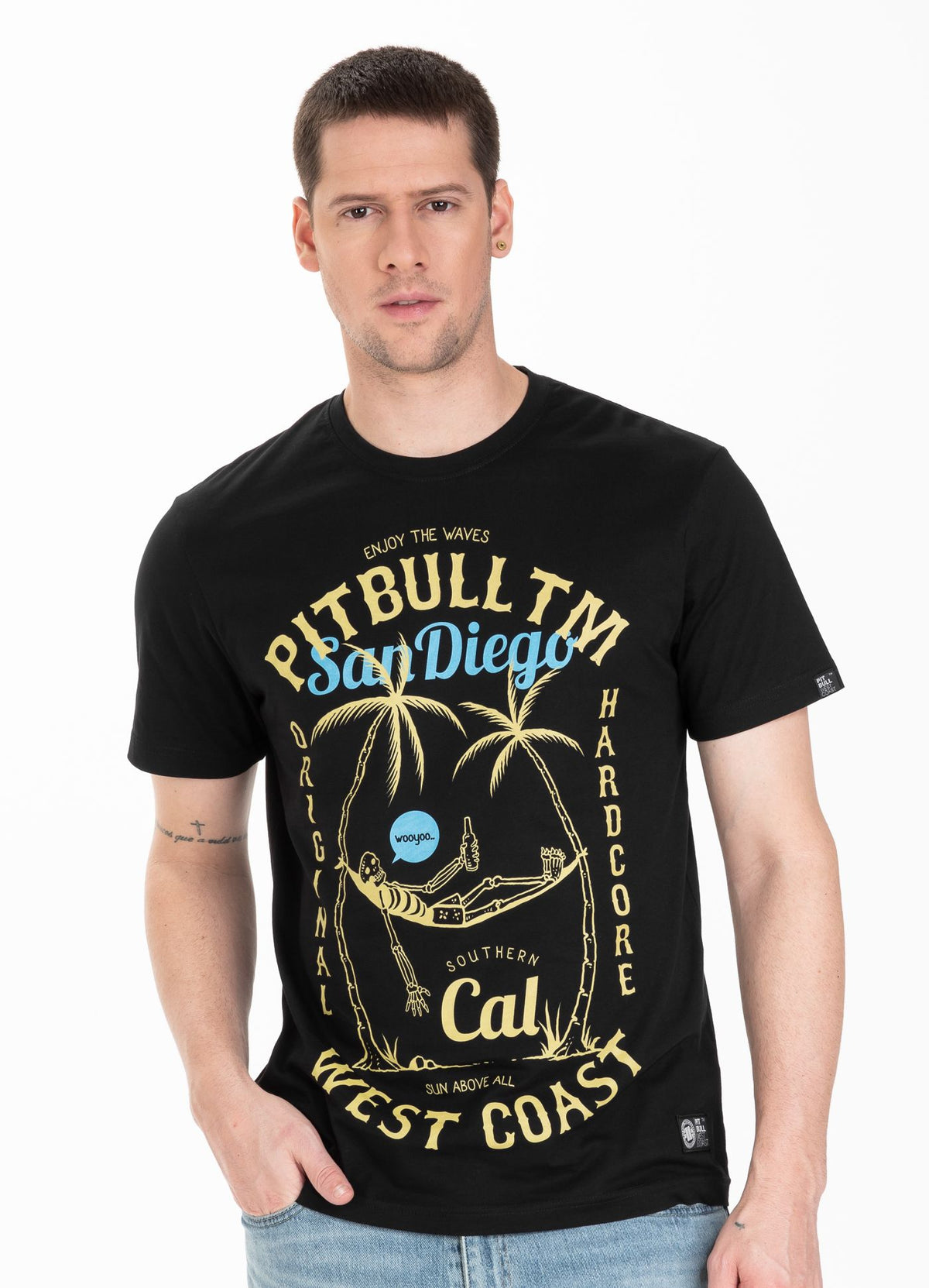 T-Shirt PITBULL CAL Schwarz